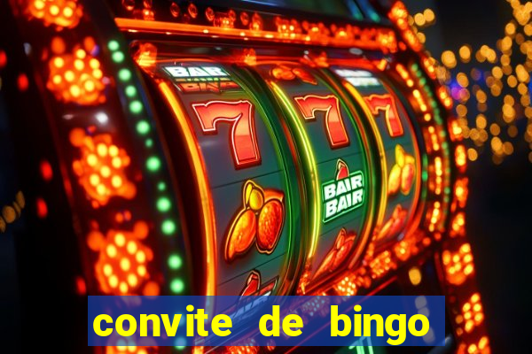 convite de bingo para editar