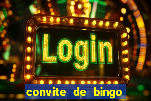 convite de bingo para editar