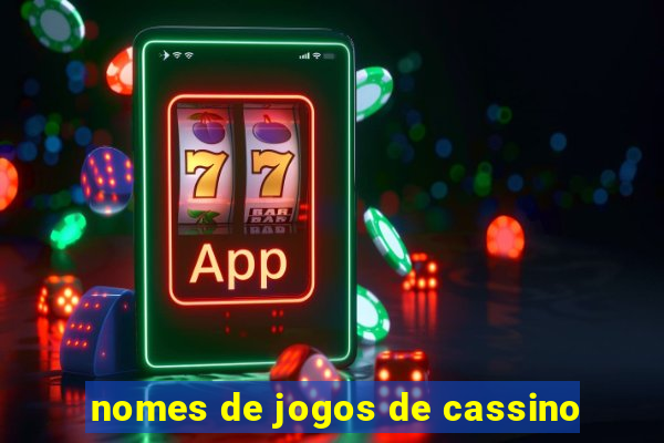 nomes de jogos de cassino