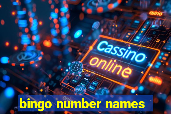 bingo number names