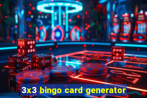 3x3 bingo card generator