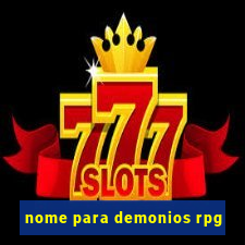 nome para demonios rpg