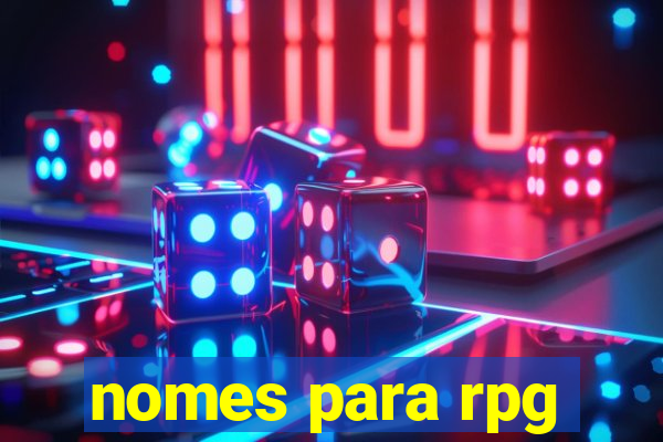 nomes para rpg