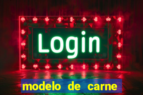 modelo de carne para pagamento