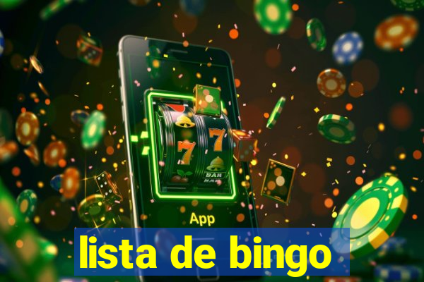 lista de bingo